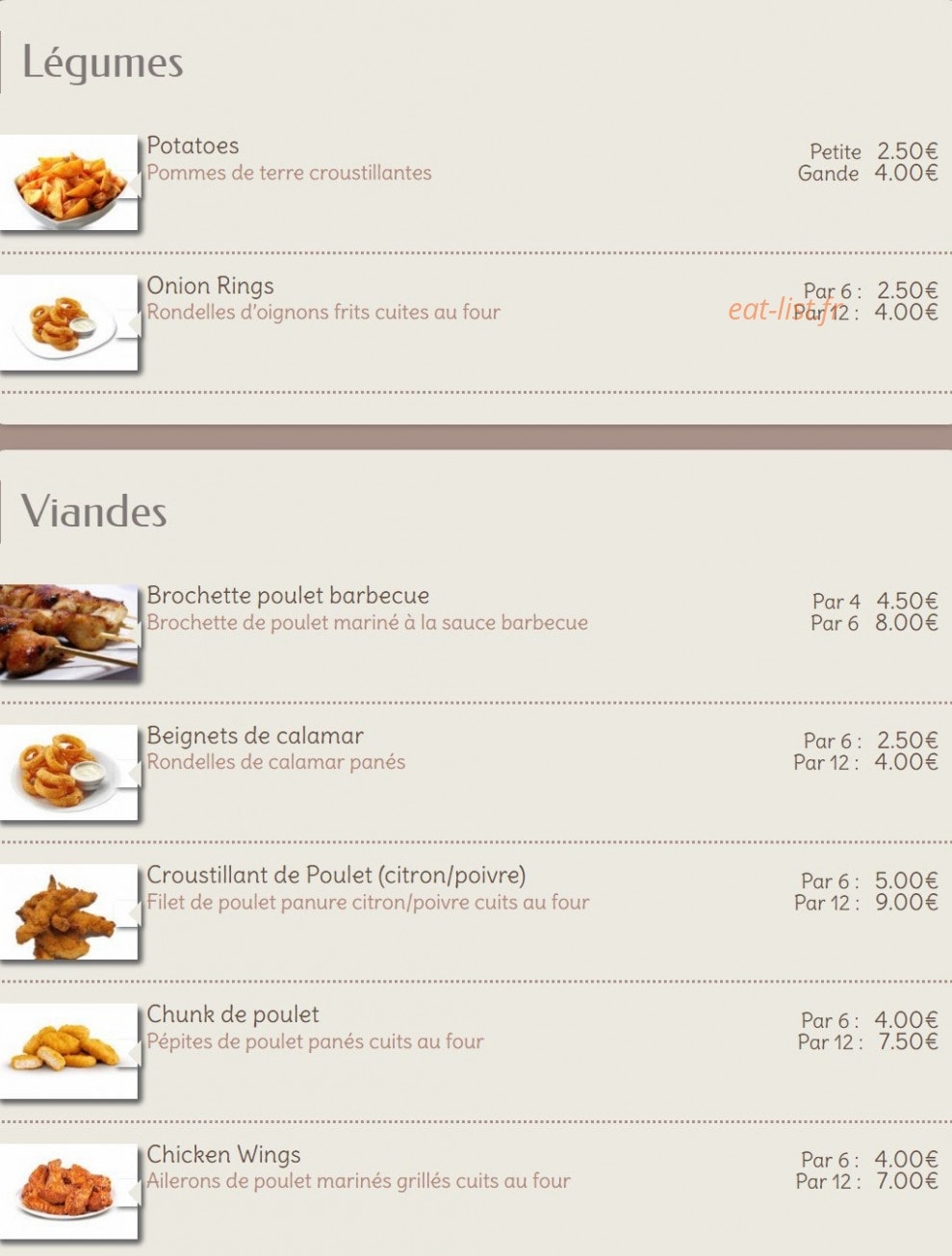 Home Pizza — carte page 10