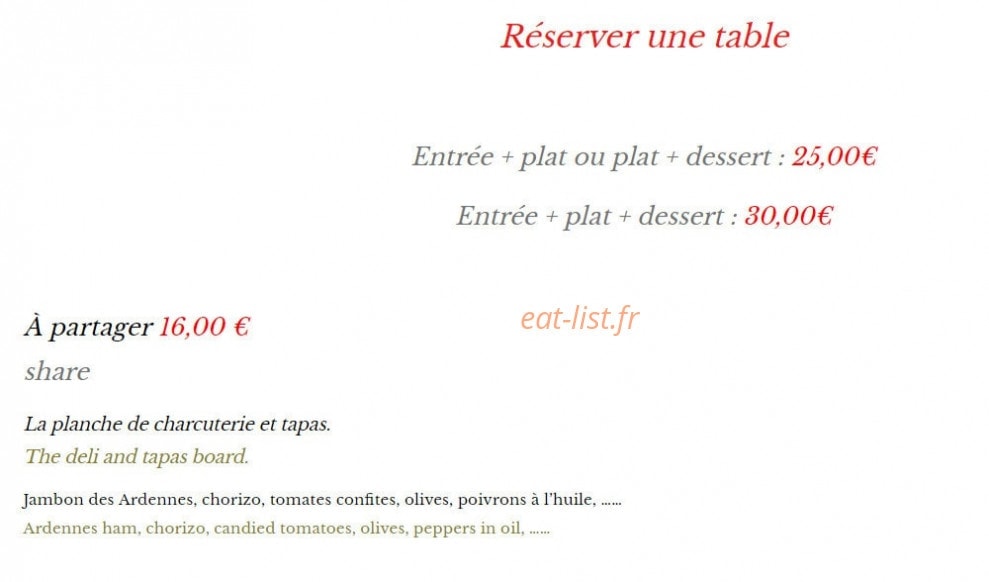 Le p'tit boursault — carte page 1