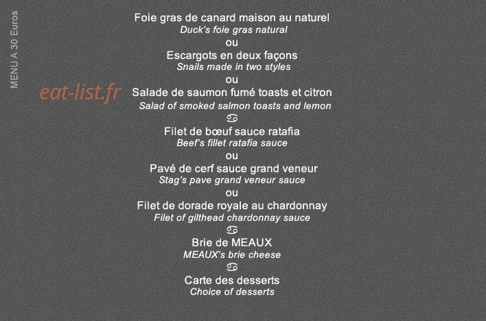 Le Caveau — carte page 6