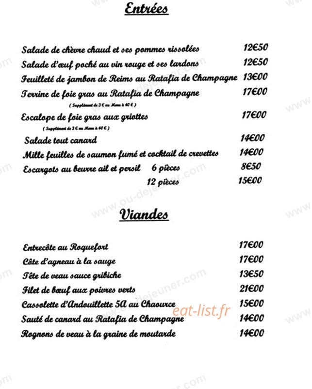 Au Bateau Lavoir — carte page 4