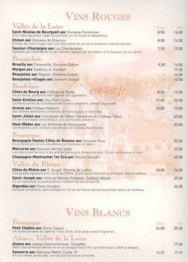 Au Bateau Lavoir — carte page 2