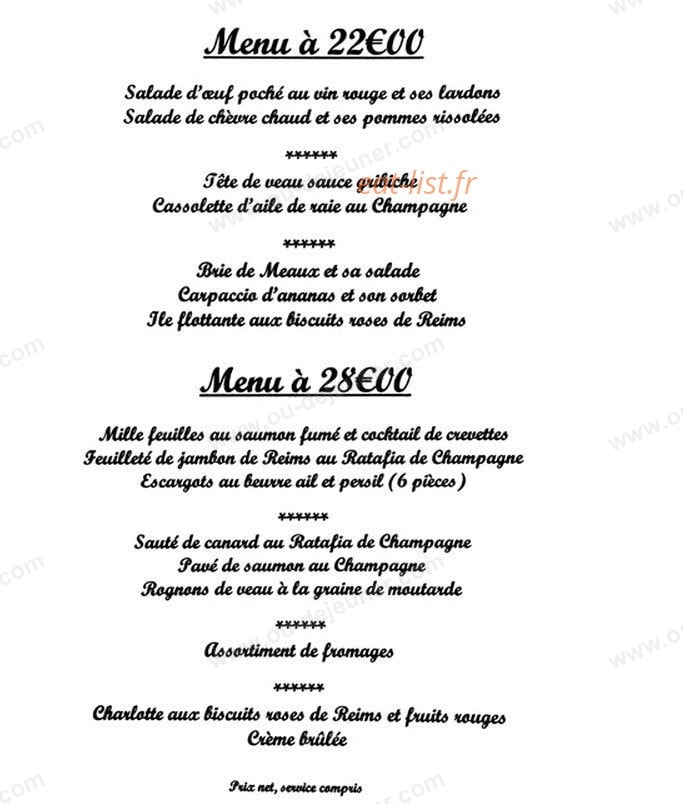 Au Bateau Lavoir — carte page 6