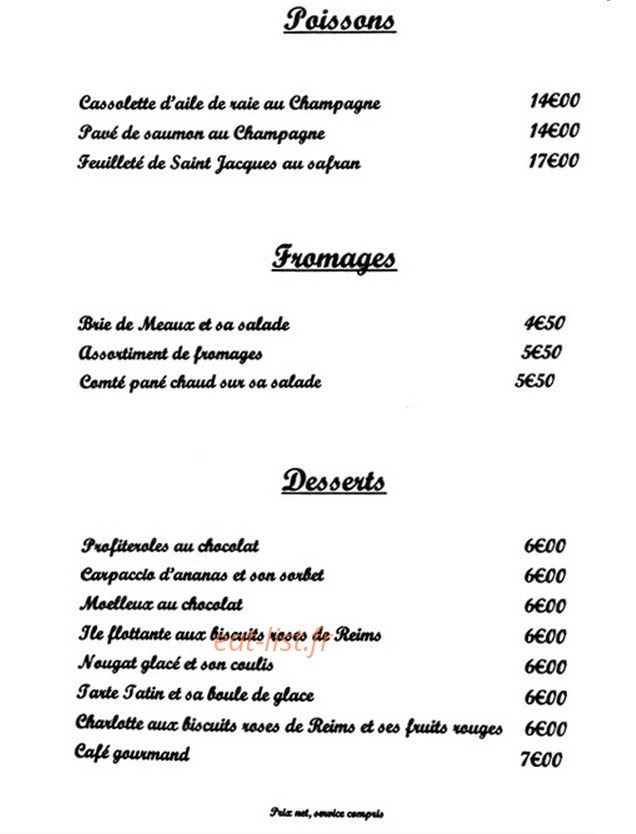 Au Bateau Lavoir — carte page 5