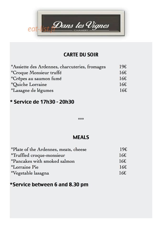 Dans les Vignes — carte page 2