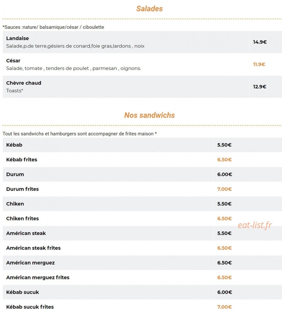G-Rilly Food's — carte page 3