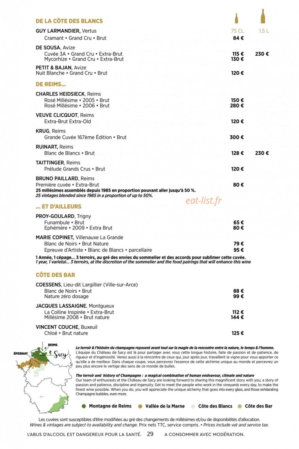 Le Chateau de Sacy — carte page 9