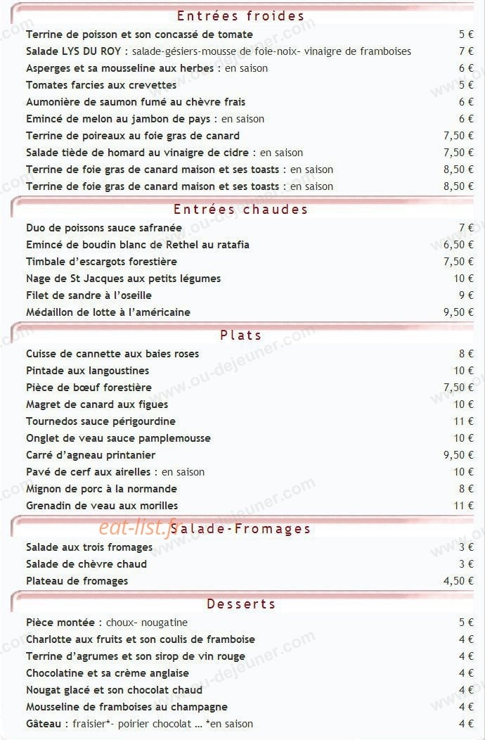 Lys du Roy — carte page 4