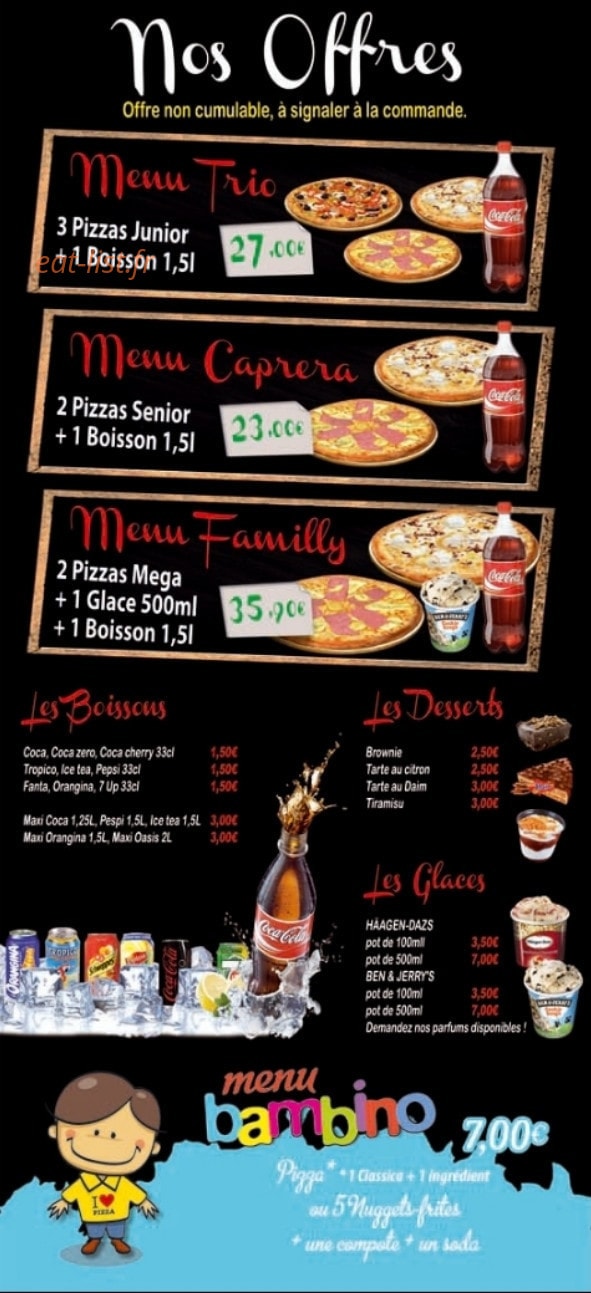 Caprera Pizza — carte page 5