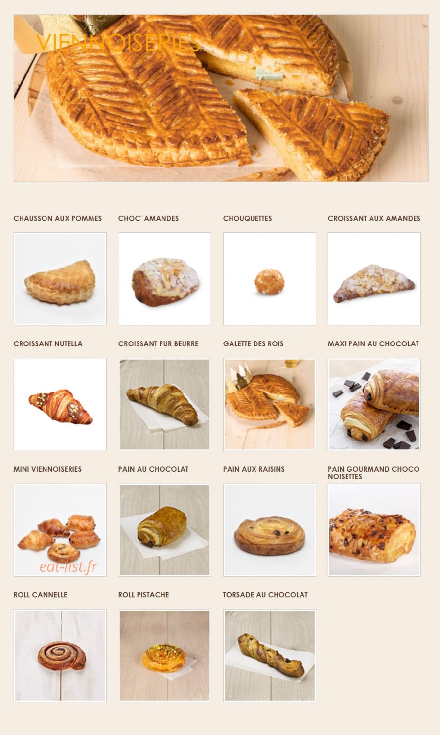 La Croissanterie — carte page 1