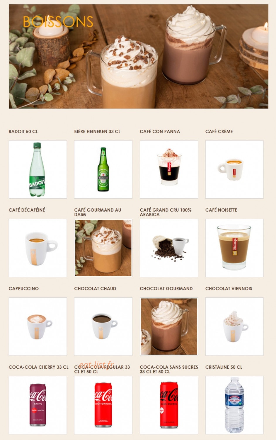 La Croissanterie — carte page 8