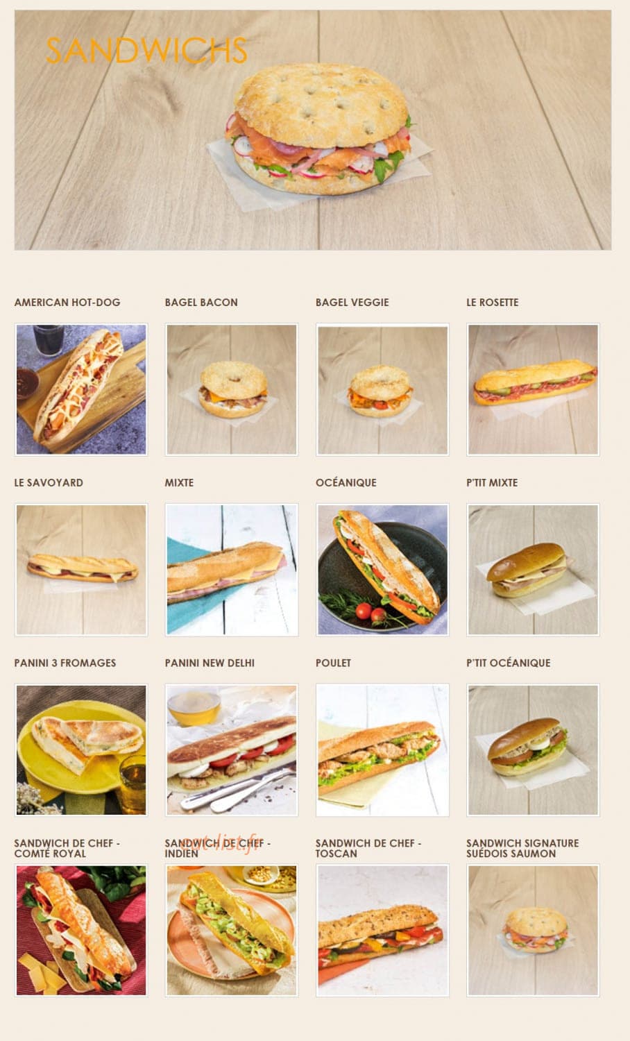 La Croissanterie — carte page 2