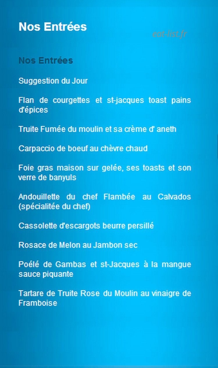 Le Moulin Carré — carte page 2