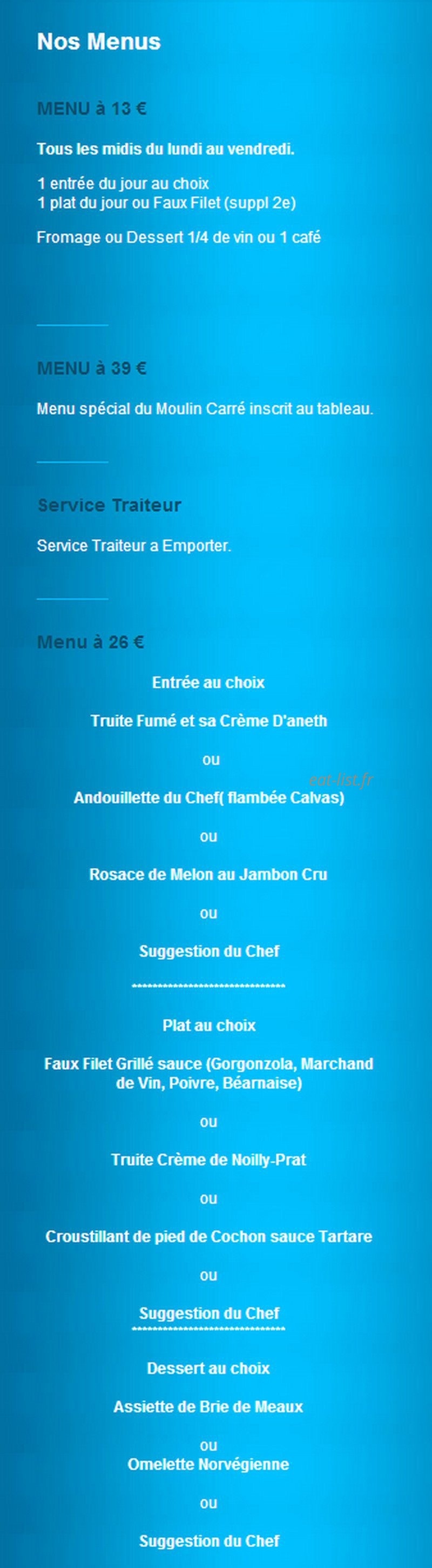 Le Moulin Carré — carte page 1