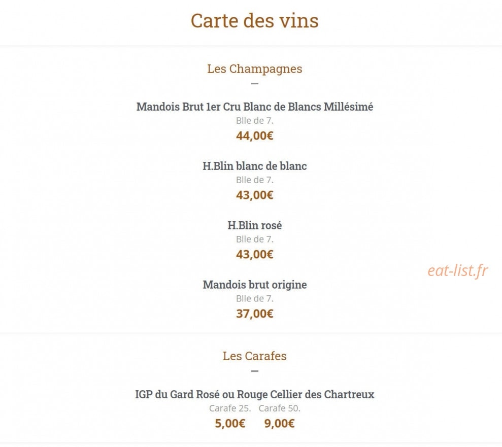 Le Rendez Vous des Pêcheurs — carte page 2
