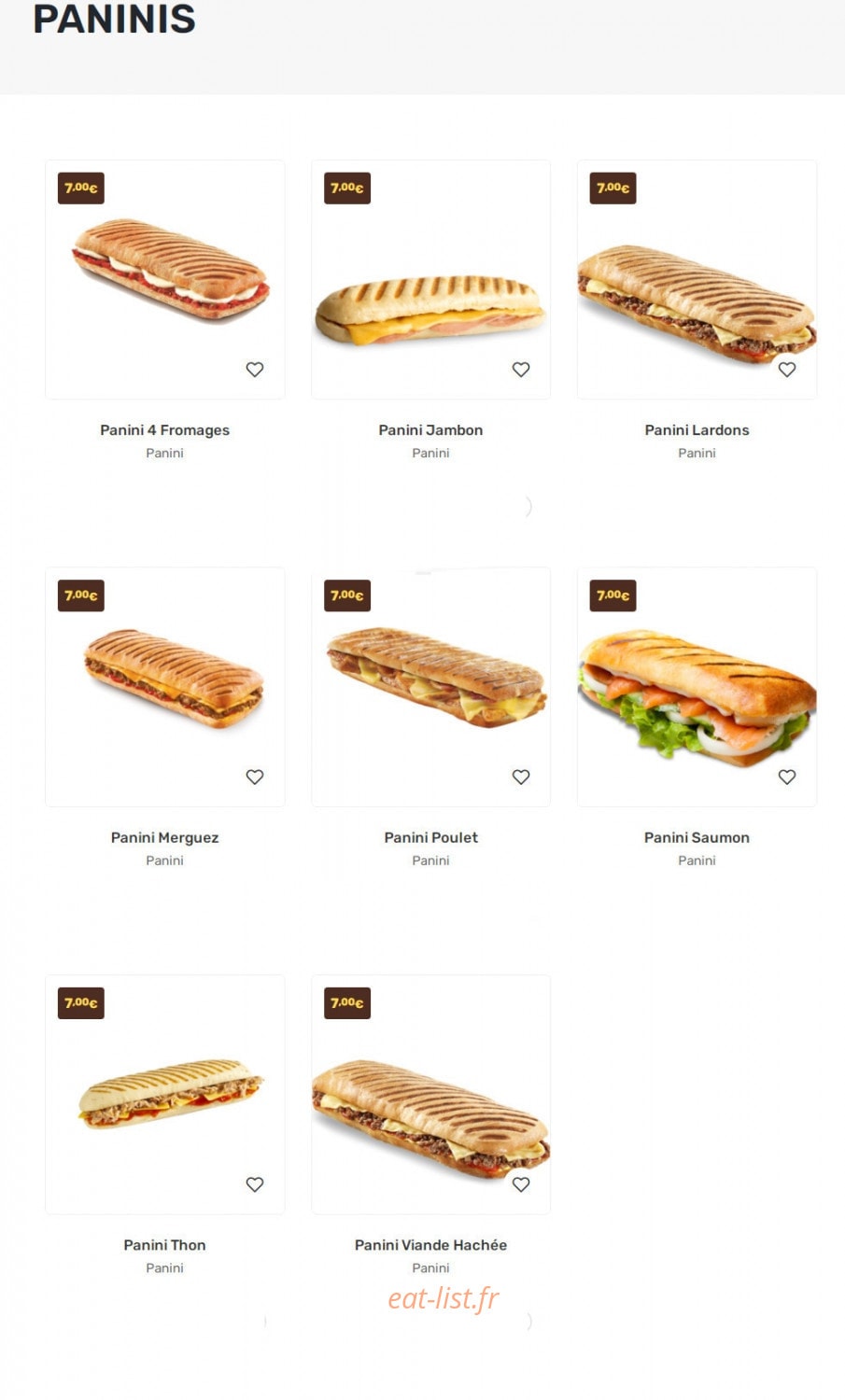 Chrono Pizza — carte page 3