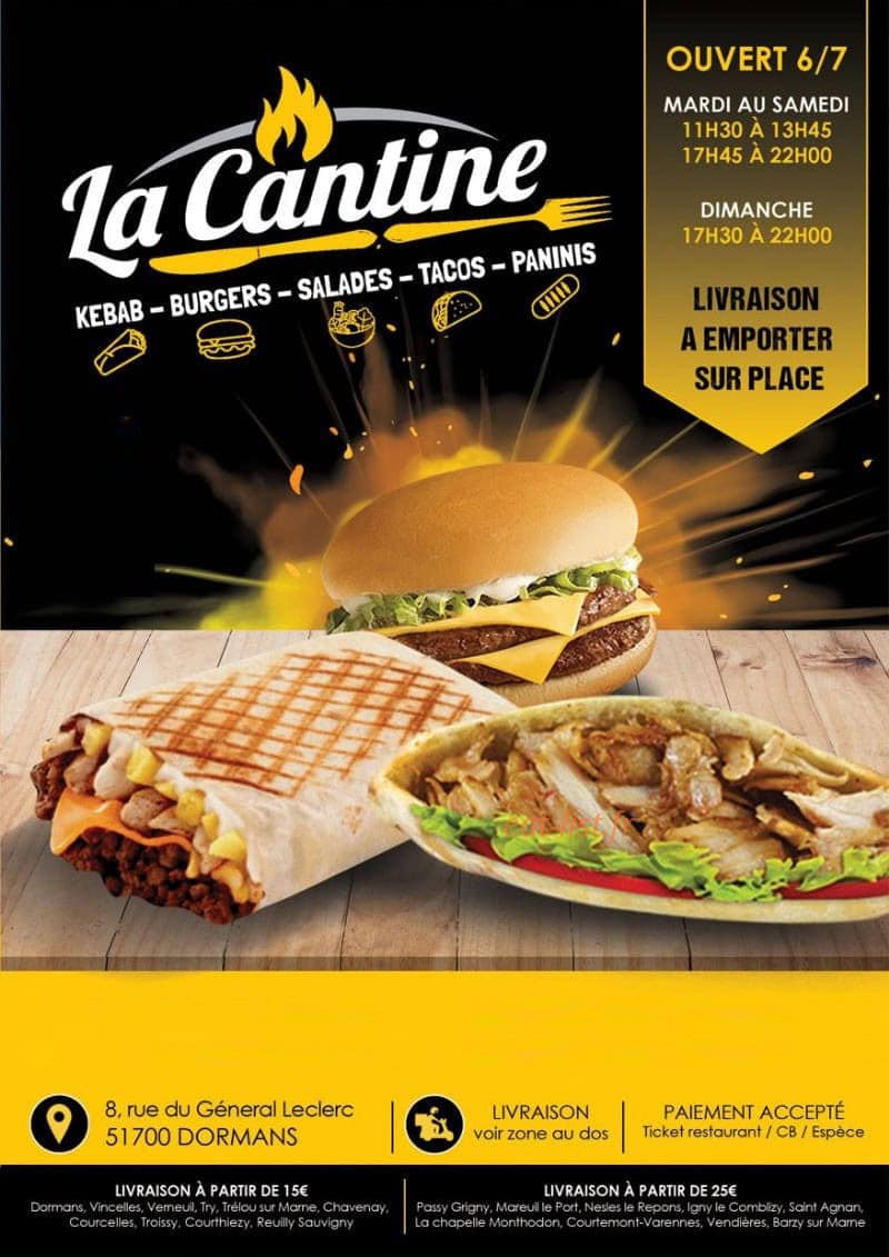 La Cantine — carte page 1