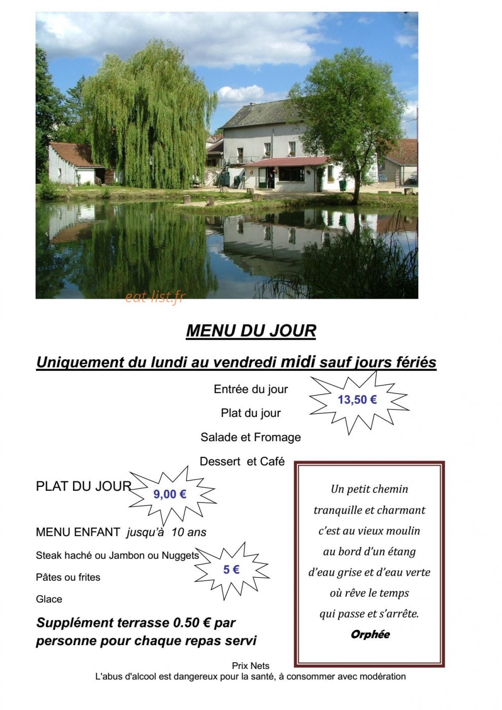 Le vieux moulin — carte page 1