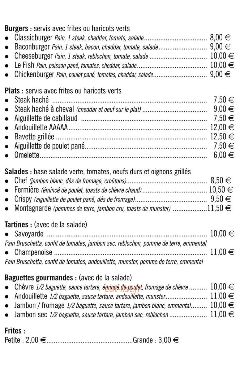 L'Aquabar — carte page 2