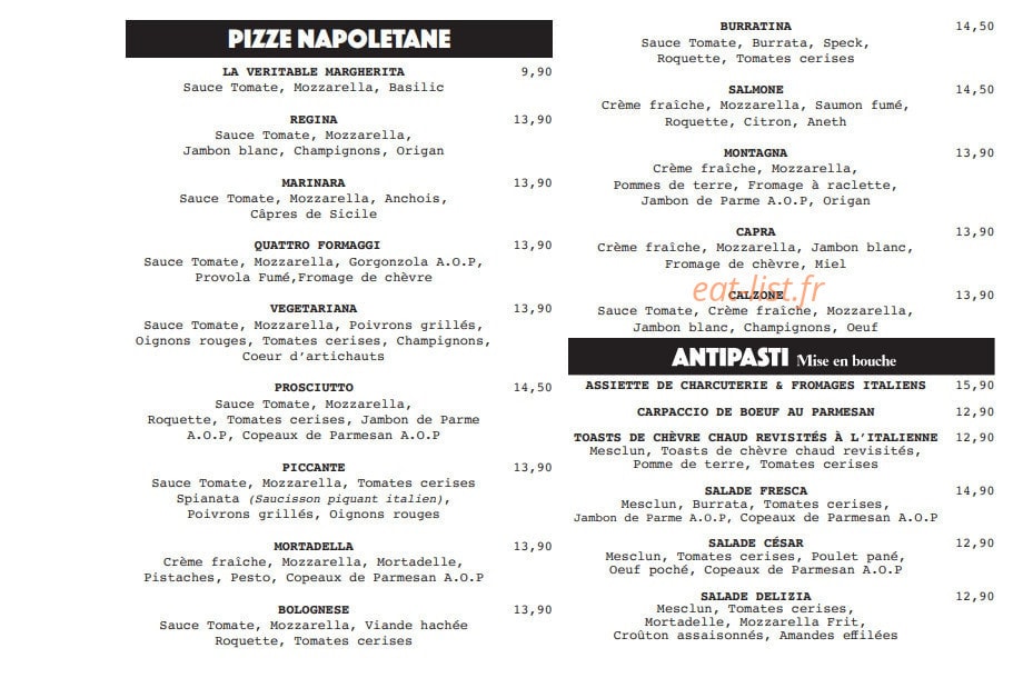 La Piazza — carte page 2