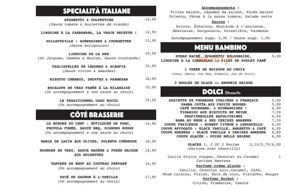 La Piazza — carte page 3
