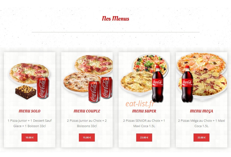 Pizza Uno — carte page 3