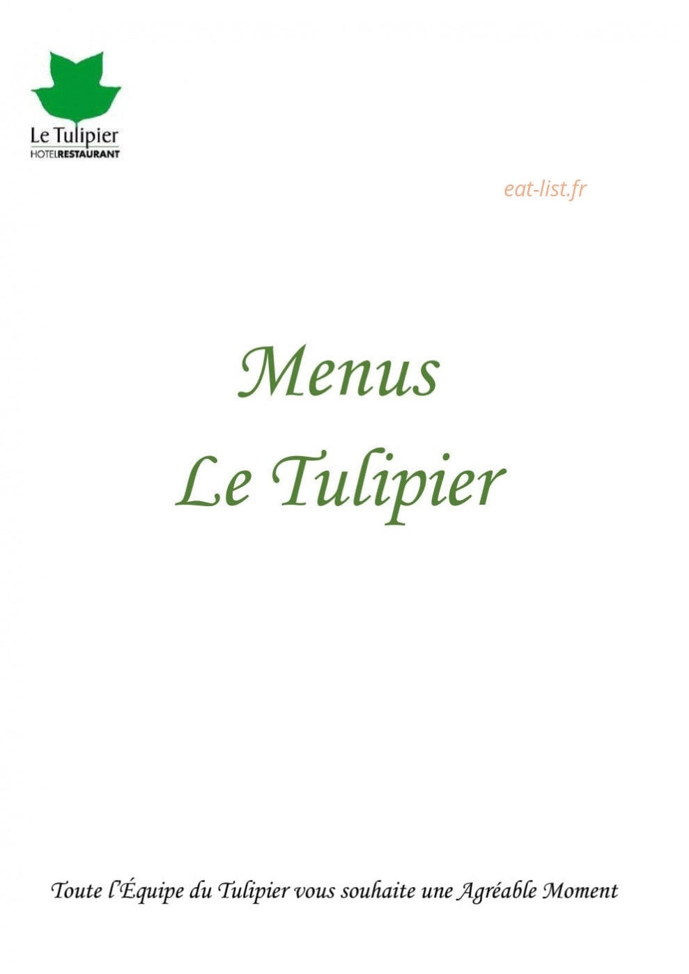Le Tulipier — carte page 1