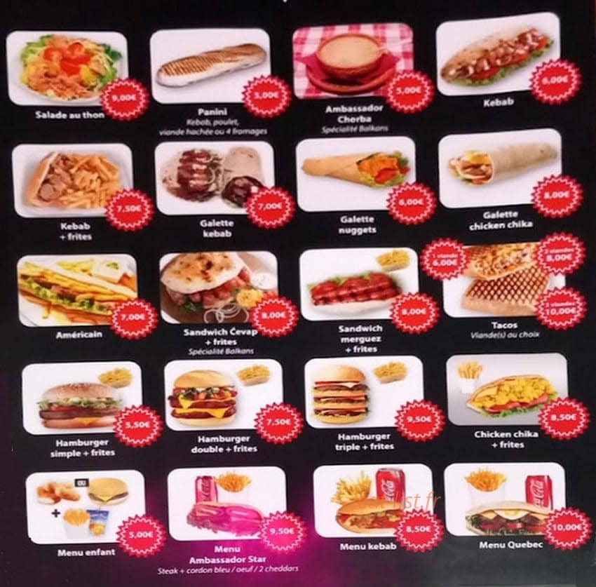 Ambassador Grill — carte page 2