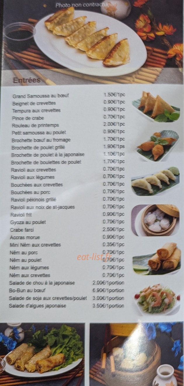 Délices d'Asie — carte page 2