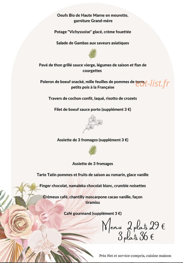 Just'à Côté — carte page 4