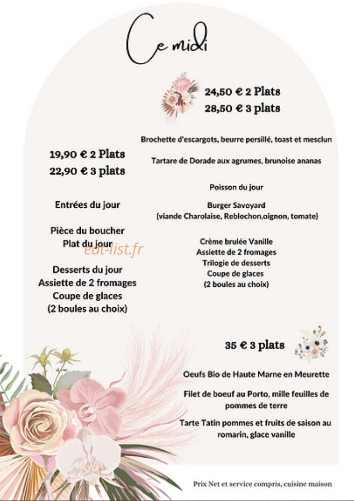 Just'à Côté — carte page 2
