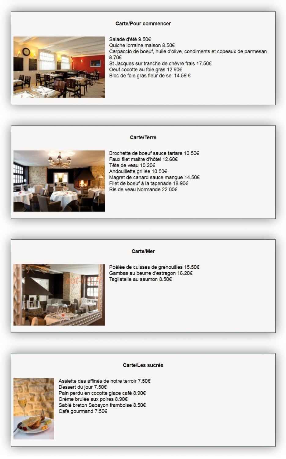 L'Etoile d'Or — carte page 2