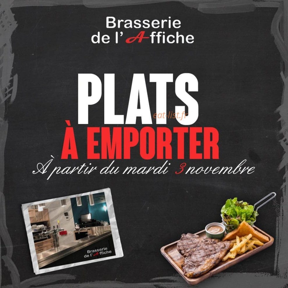 La Brasserie de l'Affiche — carte page 1