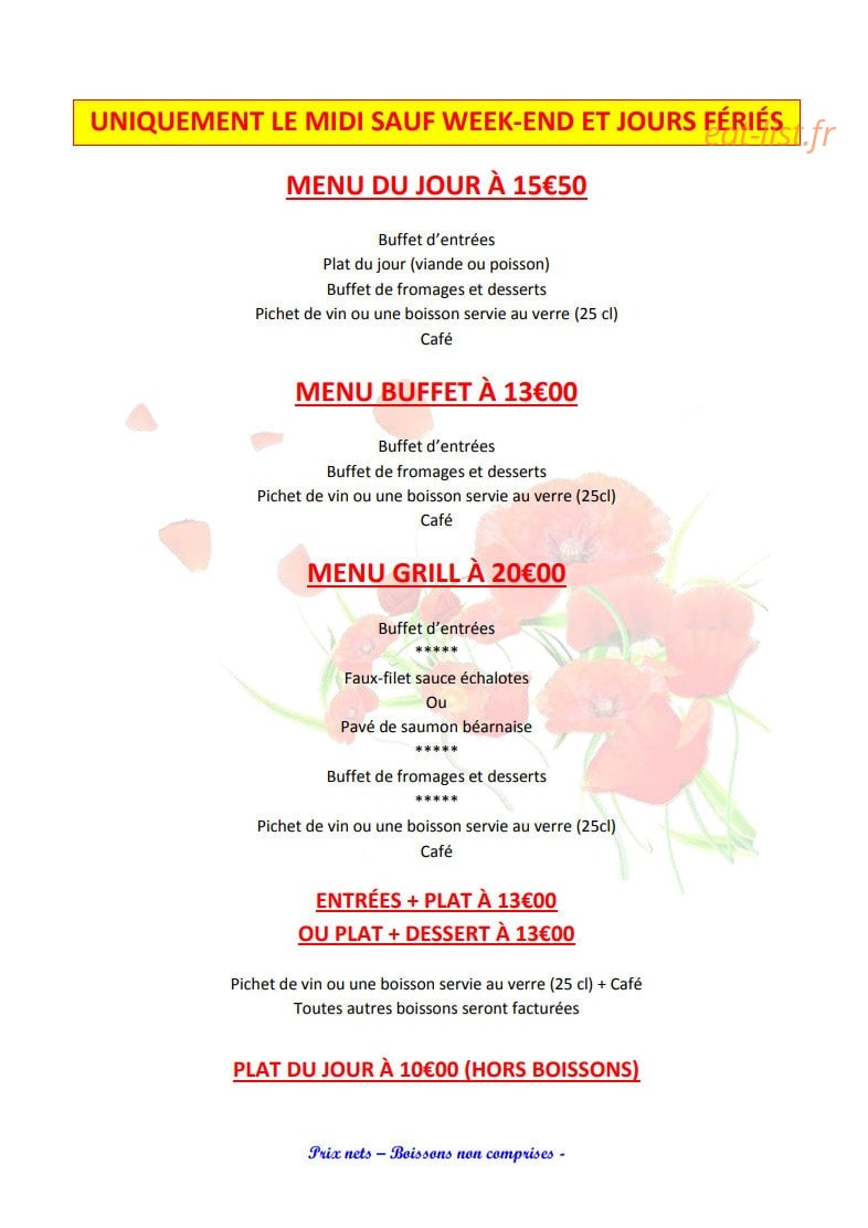 Le Coquelicot — carte page 2