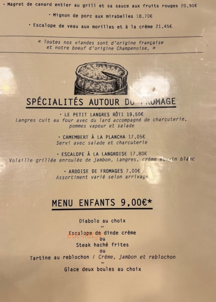 Le Grain de Sel — carte page 2