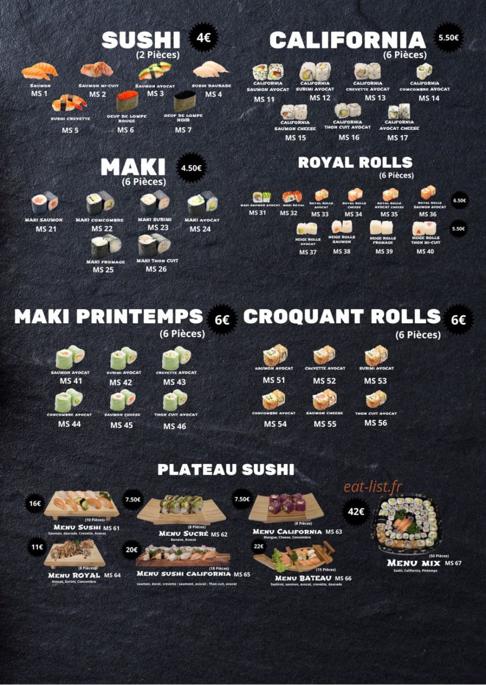 Manass Restaurant — carte page 2