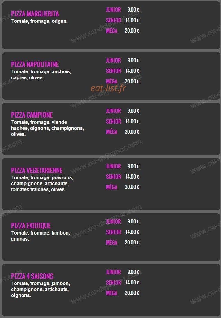 Sos Pizza Couscous — carte page 2