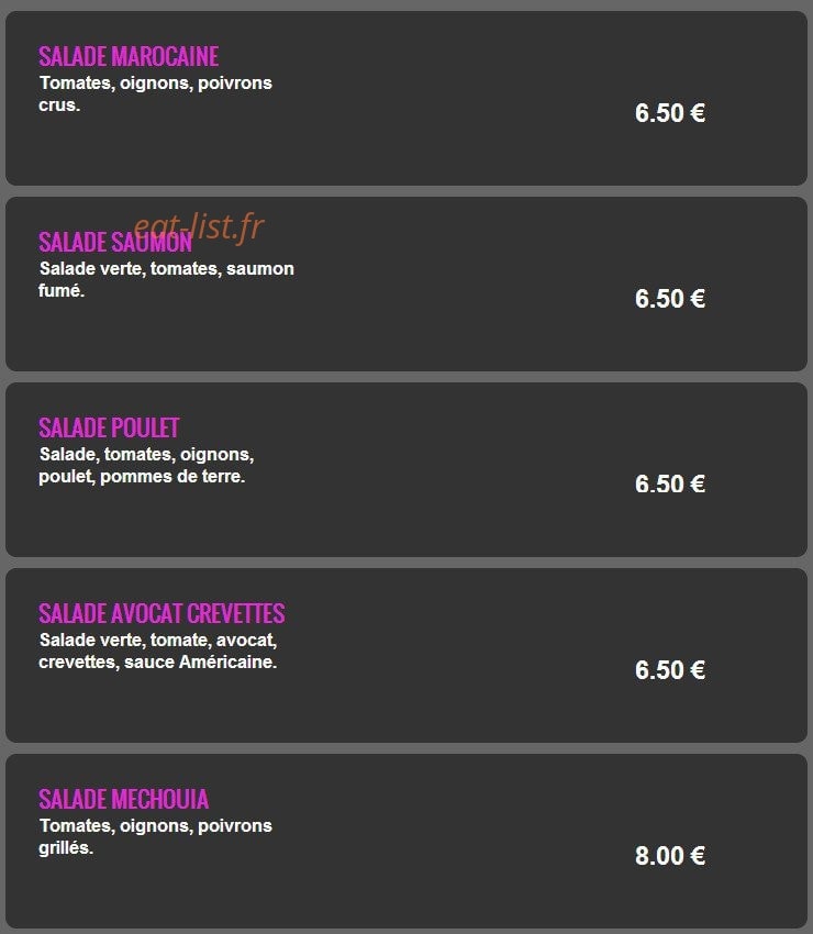 Sos Pizza Couscous — carte page 8