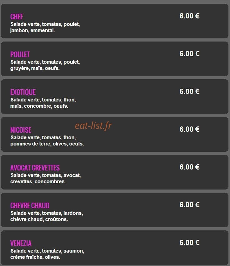 Sos Pizza Couscous — carte page 17