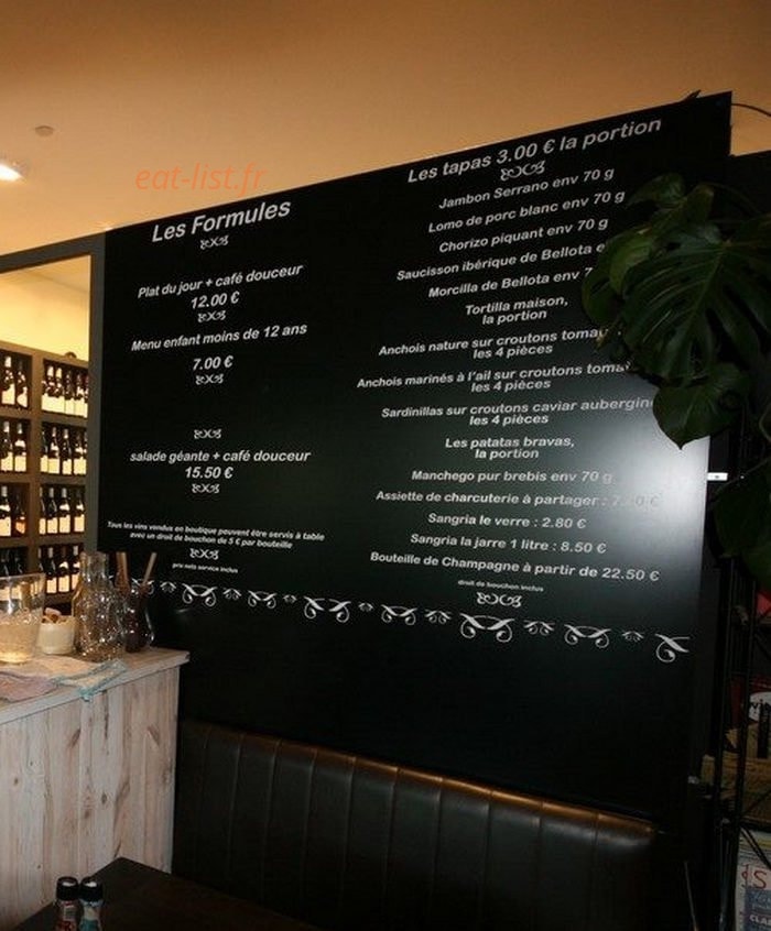 Wine Note — carte page 1
