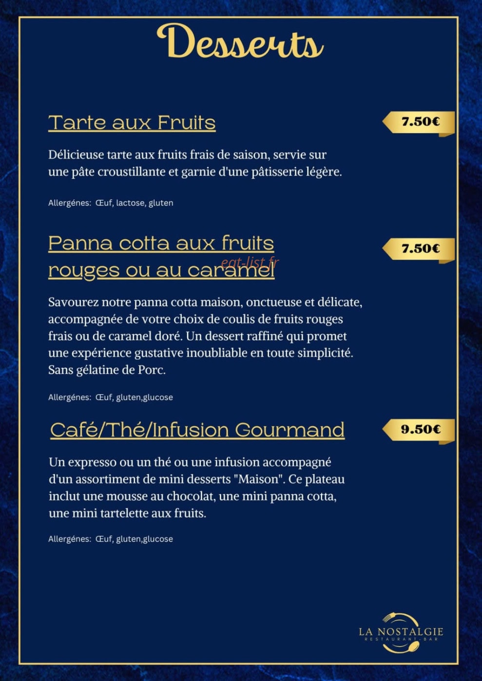 La Nostalgie — carte page 6