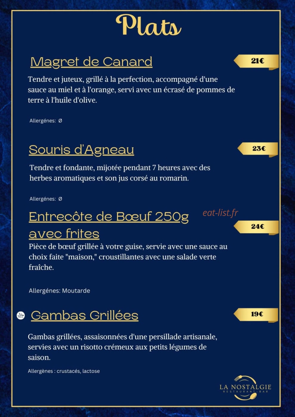 La Nostalgie — carte page 3