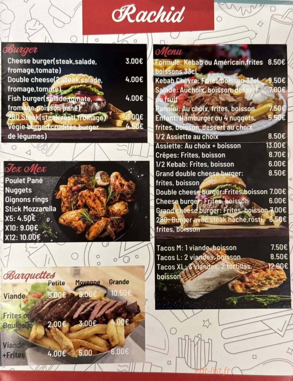 Chez Rachid — carte page 2