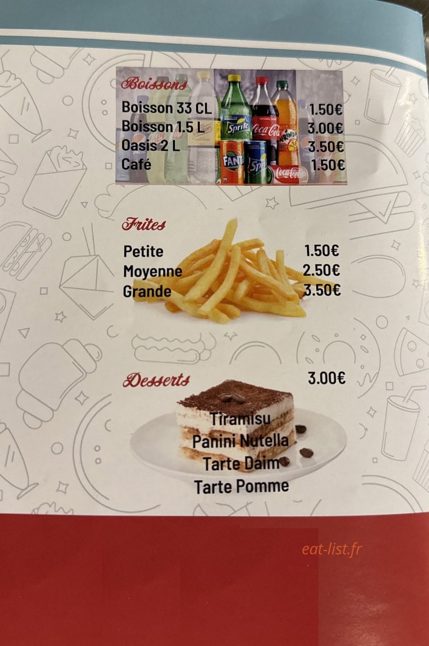 Chez Rachid — carte page 4