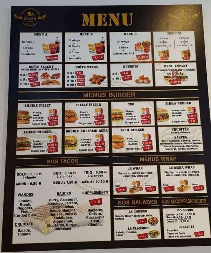 Chick'n Avenue — carte page 2