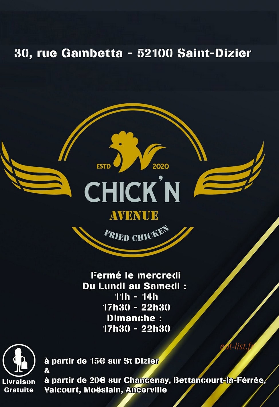 Chick'N Avenue — carte page 1