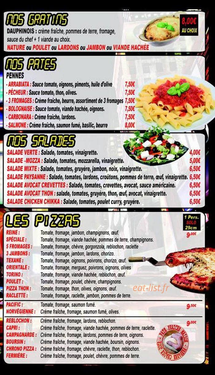 Chrono Food — carte page 3