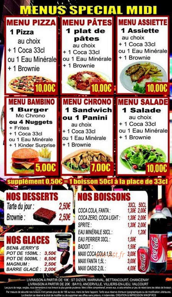 Chrono Food — carte page 2
