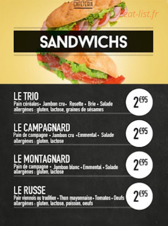 Cora Cafeteria — carte page 3