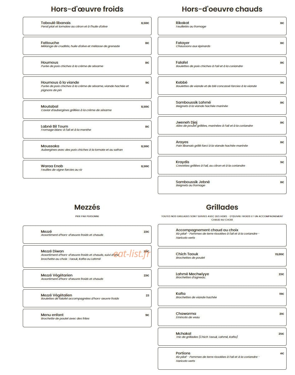 Diwan — carte page 1