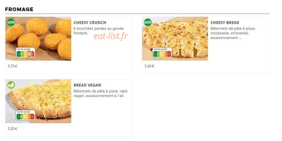 Domino's — carte page 7